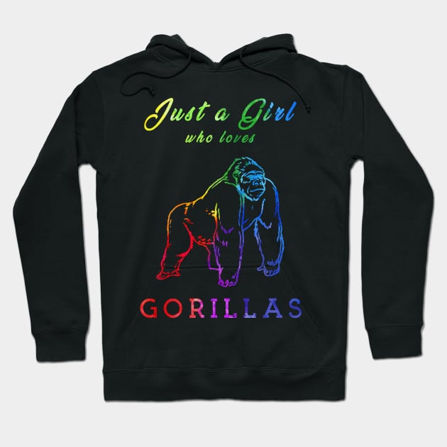 Cute Gorilla T-Shirt, Gift For Animal Lover, Women, Men, Girl, and Boy / watercolor Hoodie by junghc1